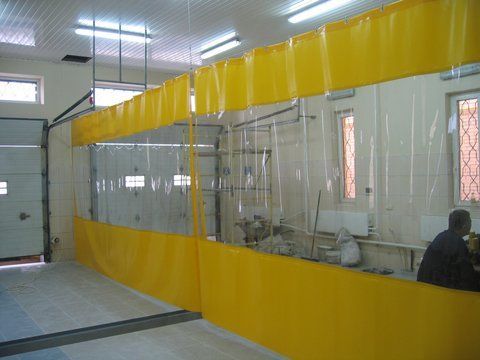 ПВХ штори для поділу робочих зон, огорожі цехів 904927361 фото
